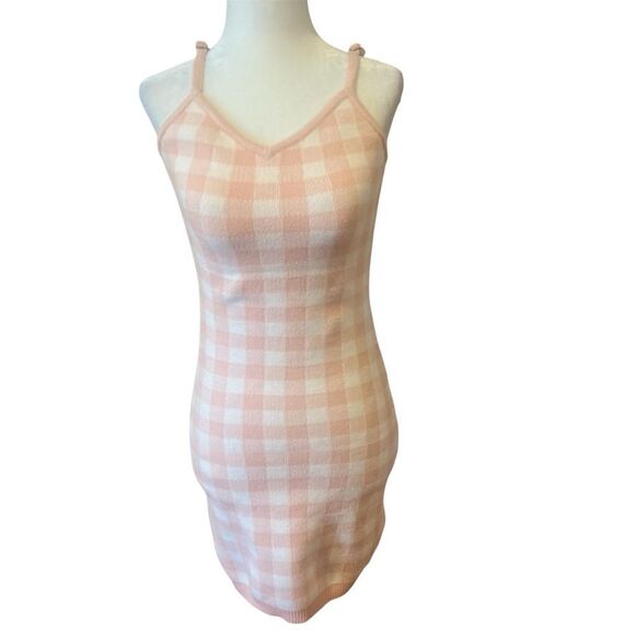 NWT L*Space women's Francie sweater dress size large‎ pink gingham - Picture 6 of 15
